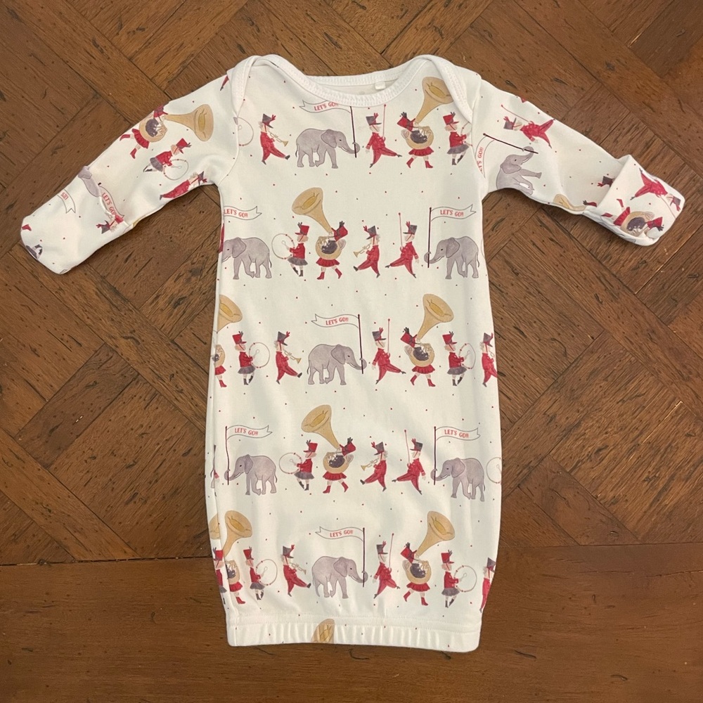 Alabama Football themed Nola Tawk newborn gown